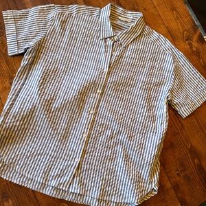 Entry Striped Short Sleeve Button-Up Shirt